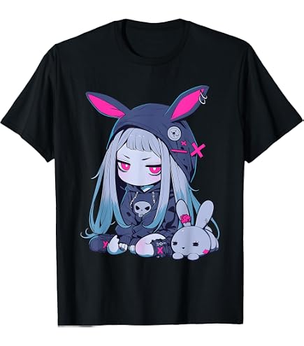 Amazon.com: Goth Bunny Anime Girl Cute E-Girl Gothic Outfit Grunge